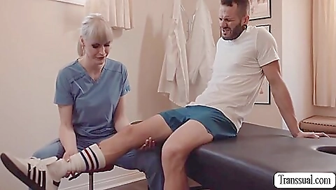 Smalltits Shemale Masseuse Licks And Fucks Her Clients Ass