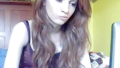 Beautiful girl with a beautiful face in solo video