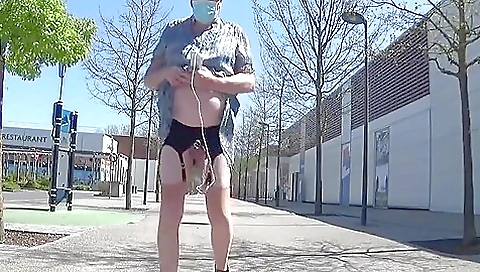 Hot homemade mature cross dressing outdoor solo video