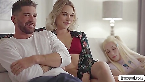 Hot blonde gets her hole licked by her handsome black lover