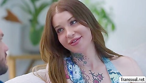 Beautiful teen babe in a red dress gets a large black cock