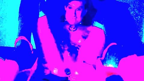 Petite brunette babe with a small booty plays with a toy