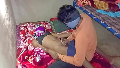 Ebony girl fucks her boyfriend after she gets naked