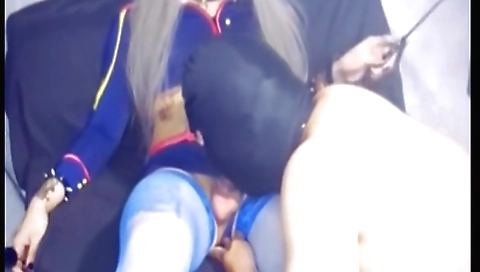 Chinese sexy cosplay slut plays with her body and gets fucked