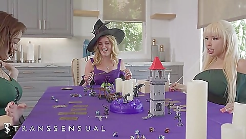 Big cock threesome with a slutty blonde and a dude