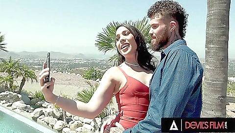 Big ass brunette with natural tits fucked by a big cock