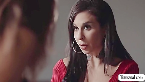 Slutty shemale fumbles her sister's stepmom and stepsheep