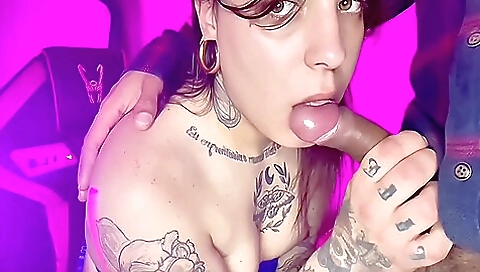 Bareback fucking and hardcore anal sex with a tattooed chick